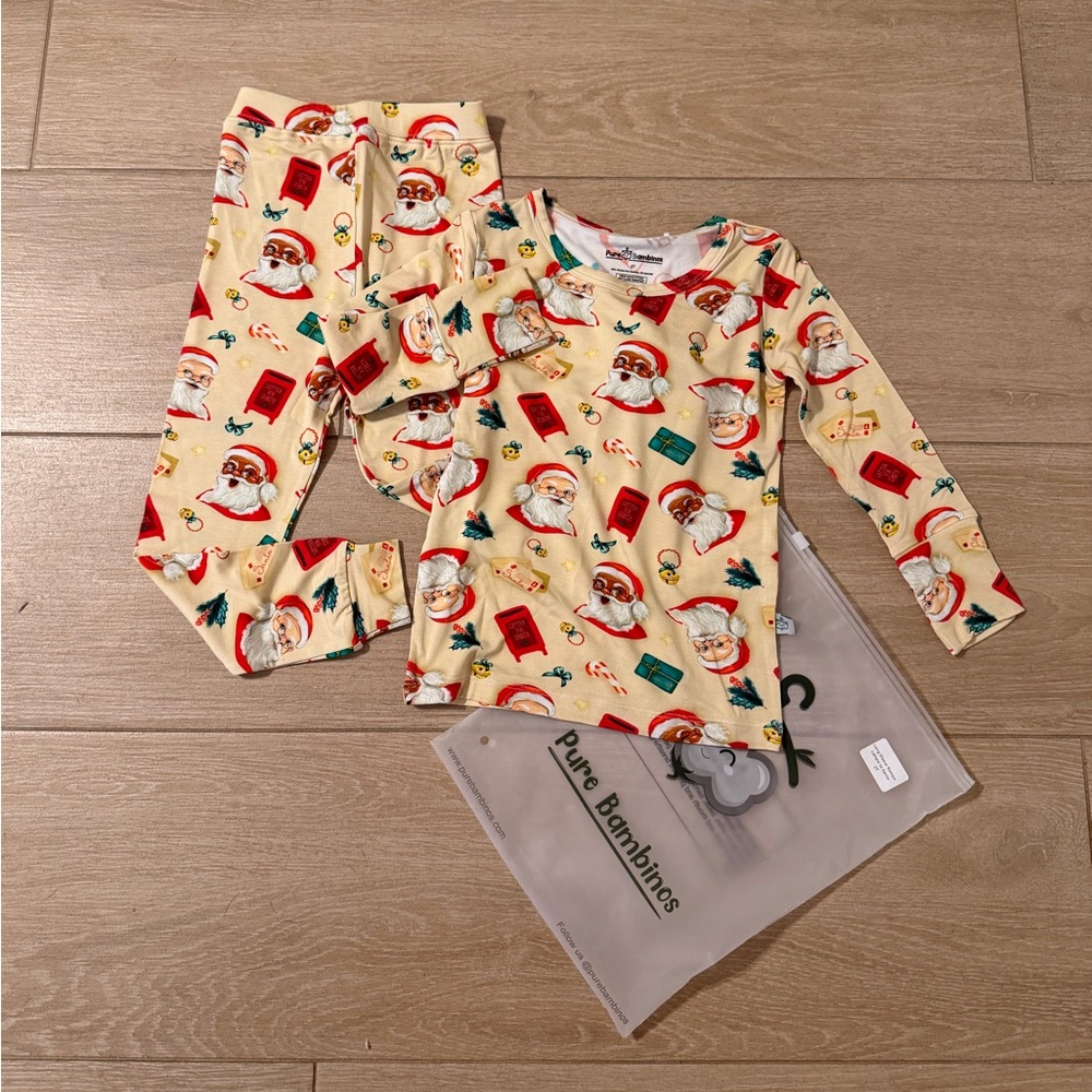 Pure Bambinos-Bamboo Santa Christmas Pajamas-2T gender neutral